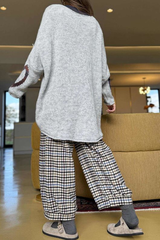 Big Softie Ombre Heart Slouch Knit Jumper Dove