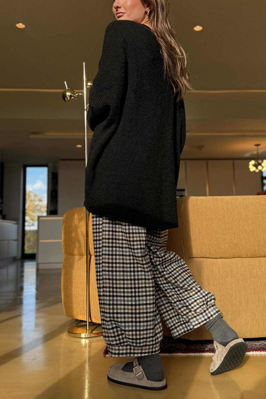 Big Softie Ombre Star Slouch Knit Jumper Black