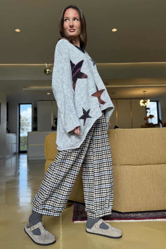 Big Softie Ombre Star Slouch Knit Jumper Dove