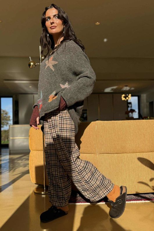 Big Softie Ombre Star Slouch Knit Jumper Earth