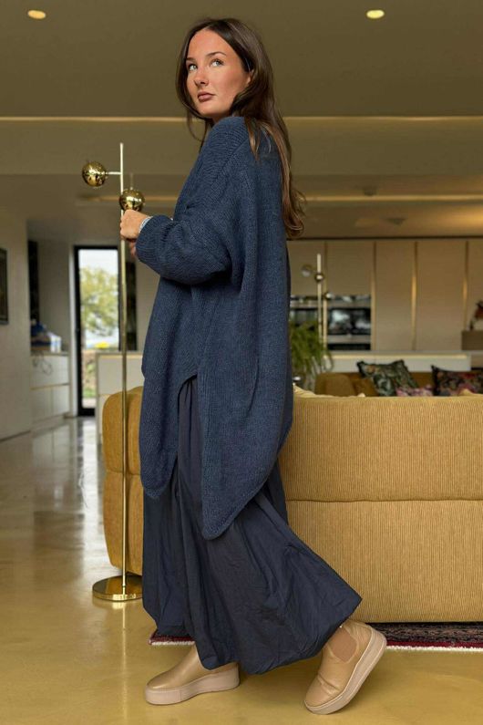  Big Softie Super Slant Knit Jumper Denim