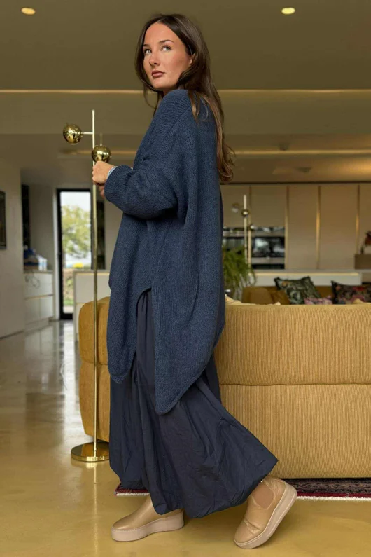  Big Softie Super Slant Knit Jumper Denim