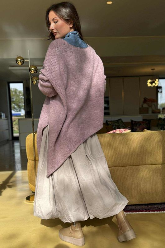  Big Softie Super Slant Knit Jumper Dusky Pink