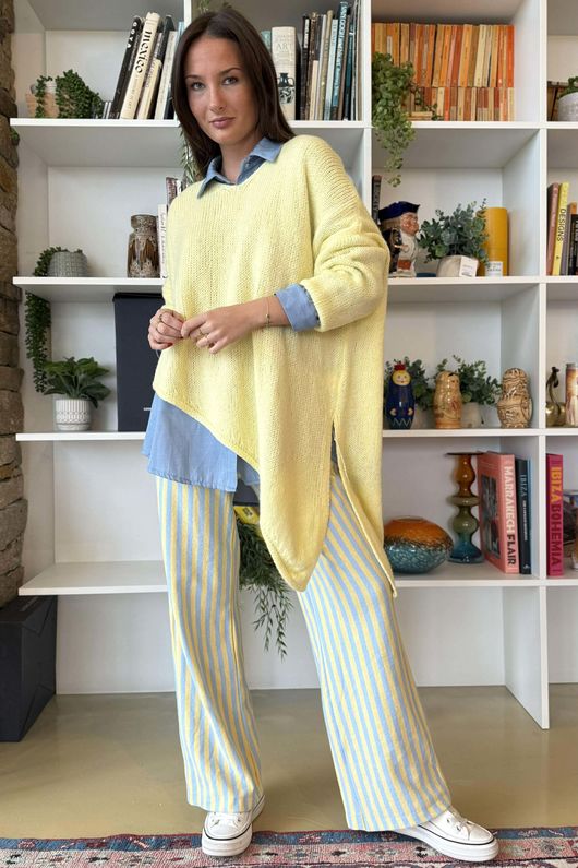 Big Softie Super Slant Knit Jumper Lemon 