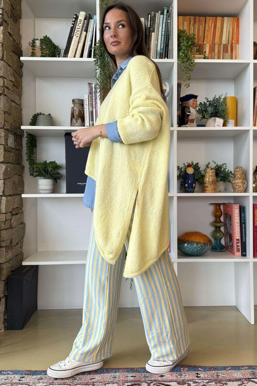 Big Softie Super Slant Knit Jumper Lemon 