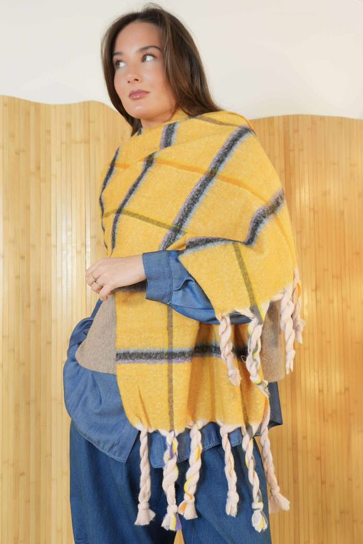 Billy Twist Tassel Scarf Yellow 