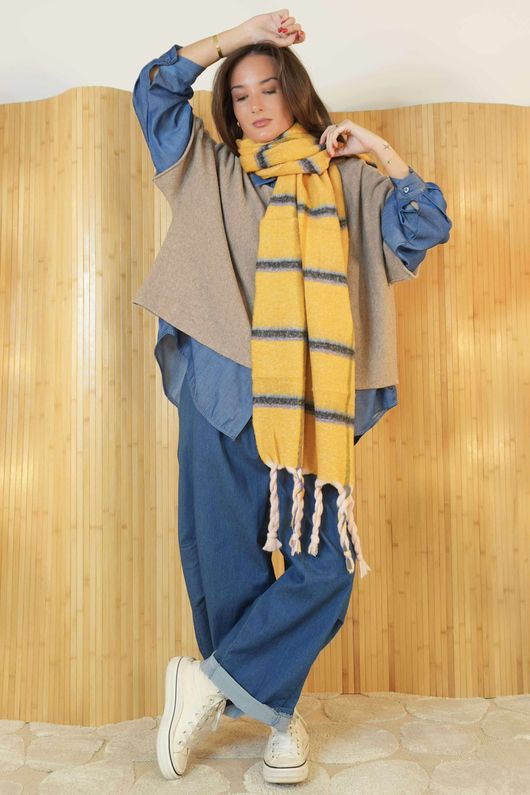 Billy Twist Tassel Scarf D