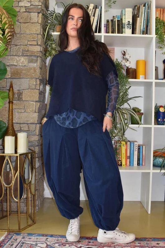 Bobby Mesh Layering Top Aliyah Leopard Navy
