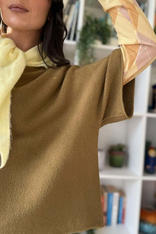 Bobby Mesh Layering Top Argyle B Lemon