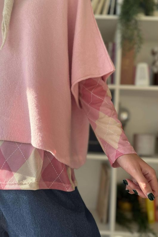 Bobby Mesh Layering Top Argyle B Sugar