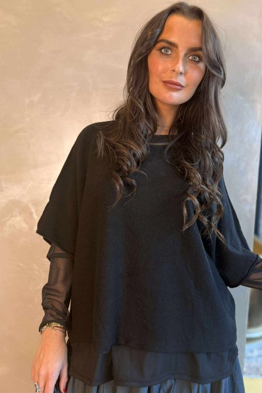 Bobby Mesh Layering Top Black /27=