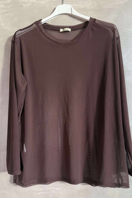 Bobby Mesh Layering Top Chocolate /23=