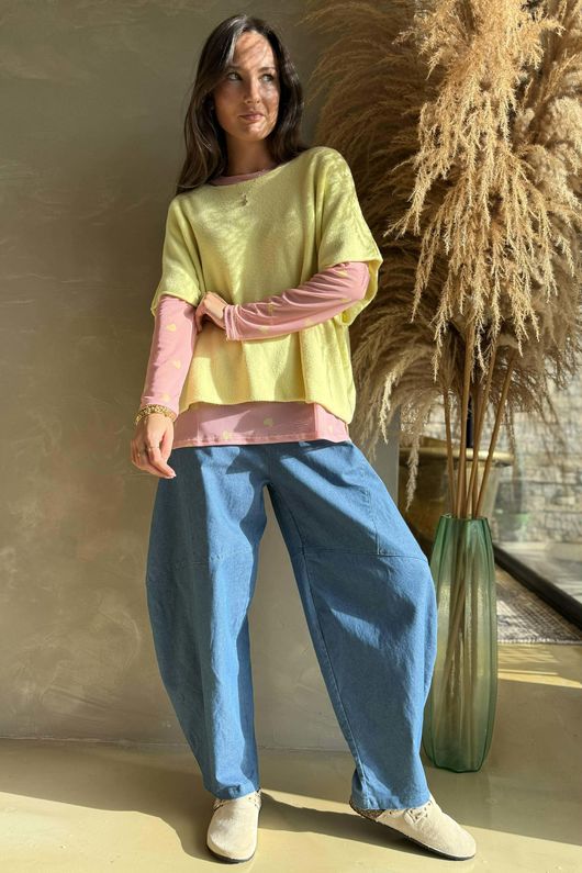 Bobby Mesh Layering Top Heart Sugar Pink & Lemon