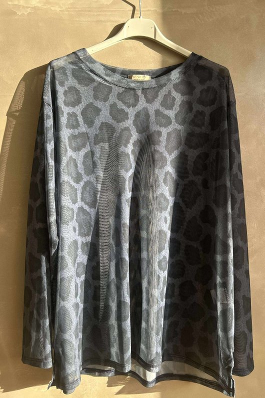 Bobby Mesh Layering Top Leopard Denim /4/20=