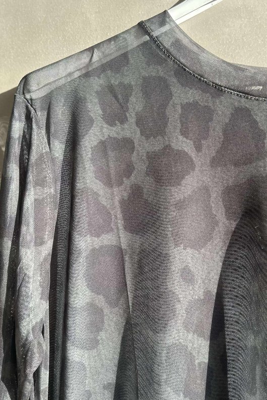 Bobby Mesh Layering Top Leopard Khaki