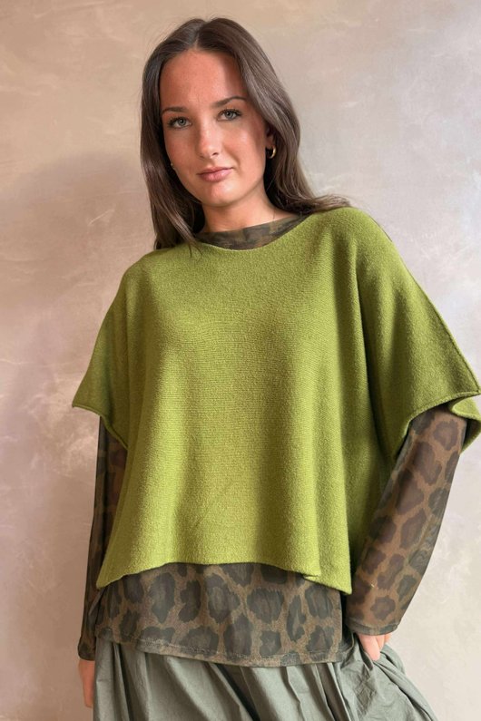 Bobby Mesh Layering Top Leopard Mucky Olive **