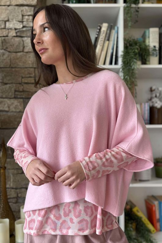 Bobby Mesh Layering Top Leopard Rose /2/10= Pre order 1 week