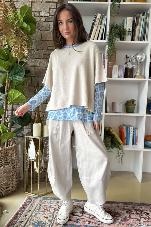 Bobby Mesh Layering Top Leopard Sky /1=