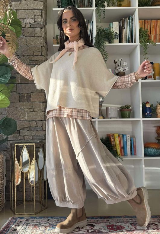 Bobby Mesh Layering Top Nevis Plaid Natural