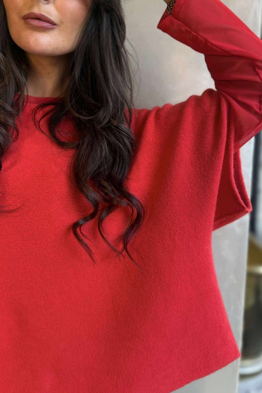 Bobby Mesh Layering Top Rouge