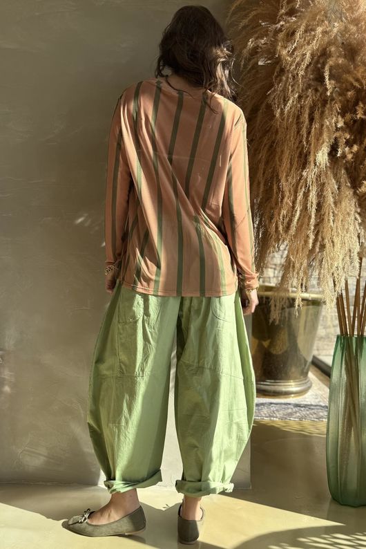 Bobby Mesh Layering Top Stripe Camel & Khaki /13=
