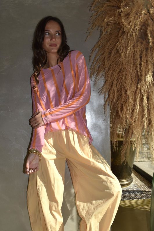 Bobby Mesh Layering Top Stripe Candy & Aperol /8=