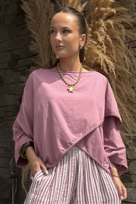Bodhi Cotton Jersey Wraparoo Indian Pink 