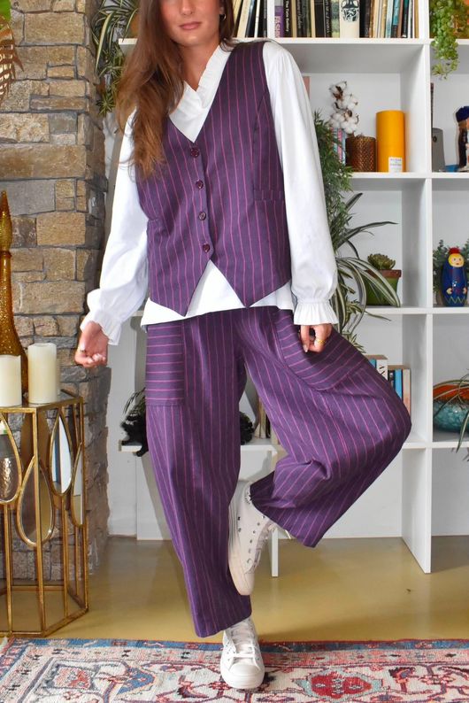 Burlington Stretch Button Pocket Barrel Pant Fig