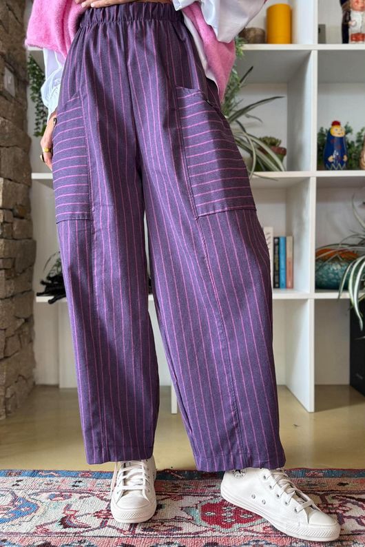 Burlington Stretch Button Pocket Barrel Pant Fig