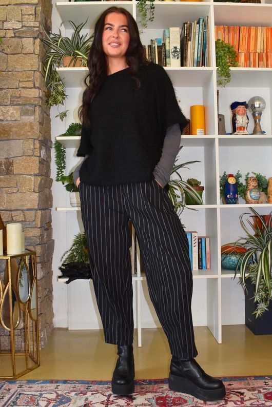 Burlington Stretch Carrot Leg Trouser Black