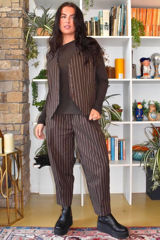Burlington Stretch Carrot Leg Trouser Coffee Bean