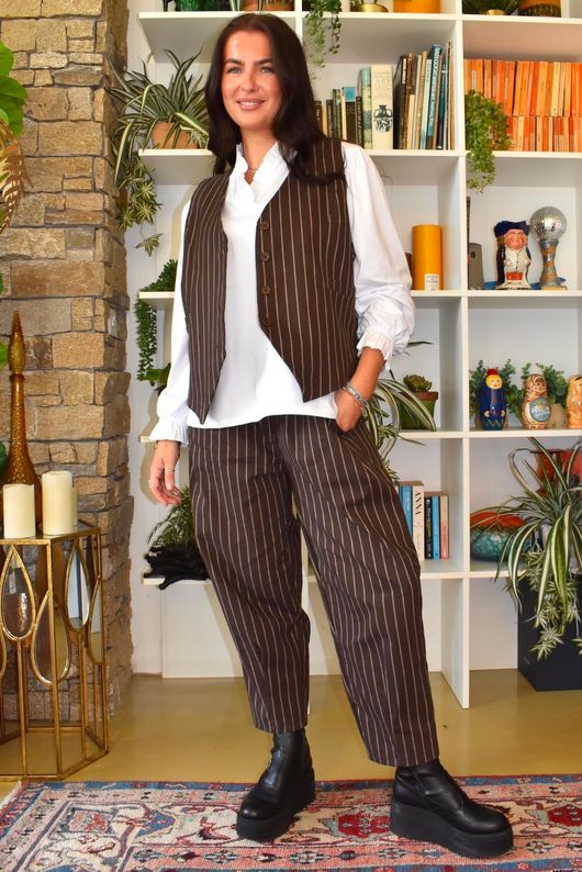 Burlington Stretch Carrot Leg Trouser Coffee Bean