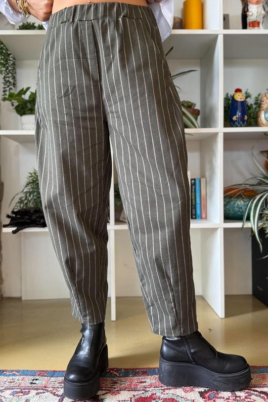 Burlington Stretch Carrot Leg Trouser Dark Khaki
