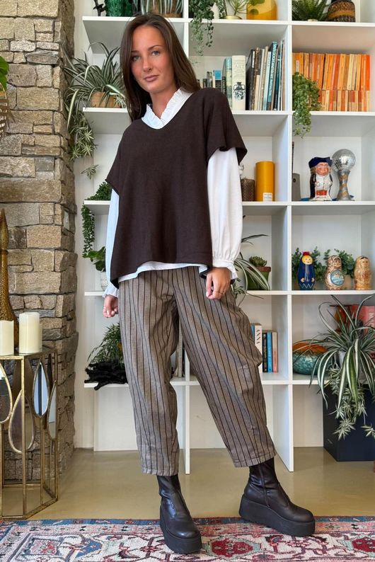 Burlington Stretch Carrot Leg Trouser Earth