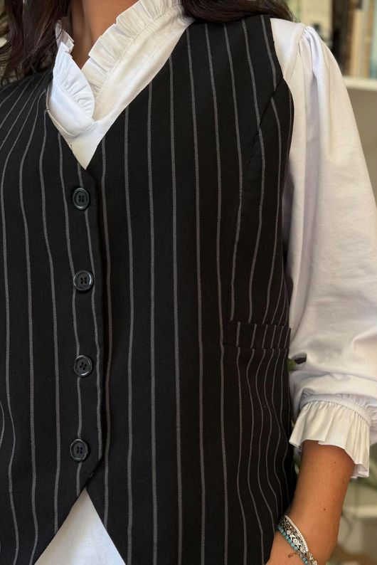Burlington Stretch Waistcoat Black