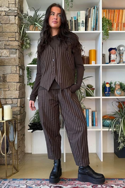 Burlington Stretch Waistcoat Coffee Bean