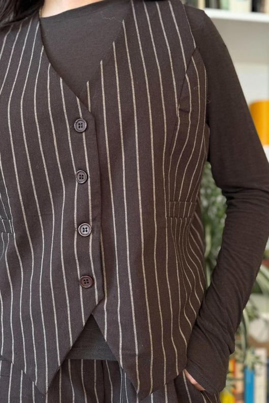Burlington Stretch Waistcoat Coffee Bean