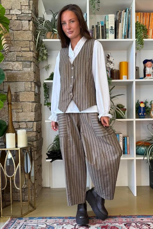 Burlington Stretch Waistcoat Earth
