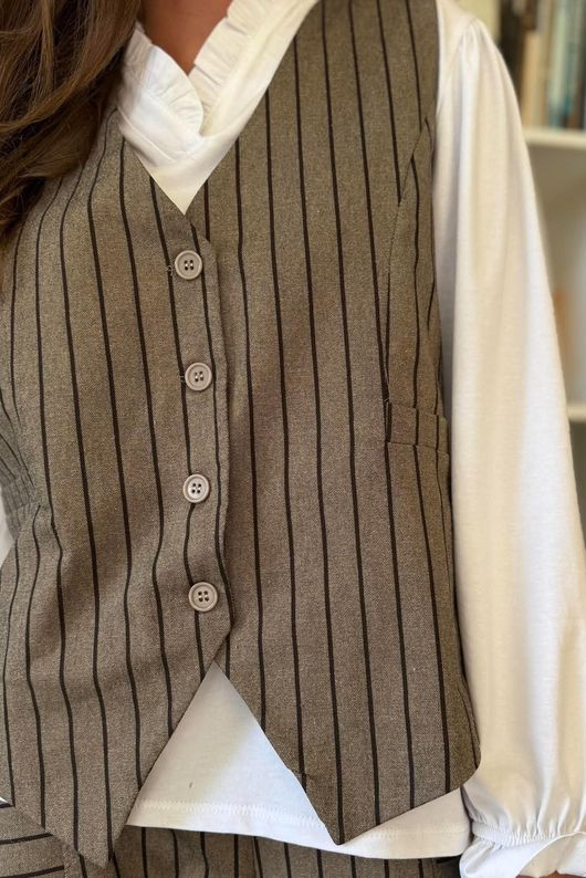 Burlington Stretch Waistcoat Earth