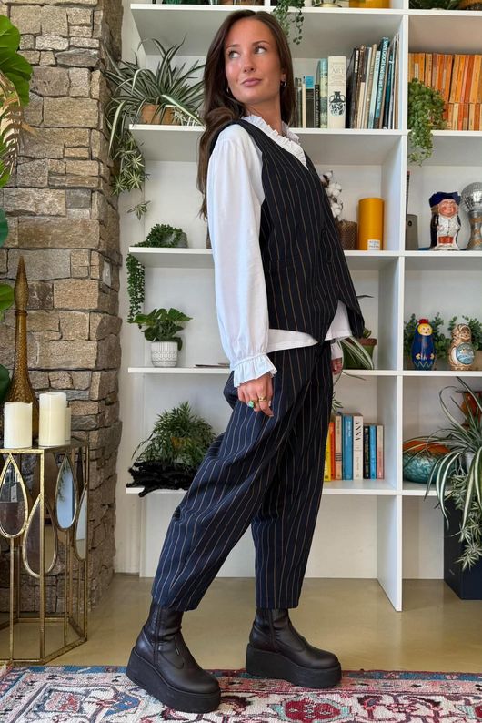 Burlington Stretch Waistcoat Navy