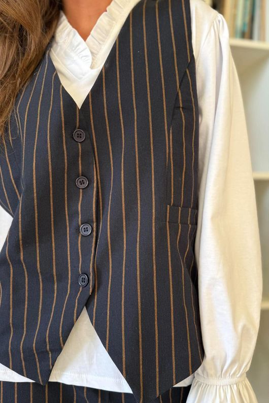 Burlington Stretch Waistcoat Navy