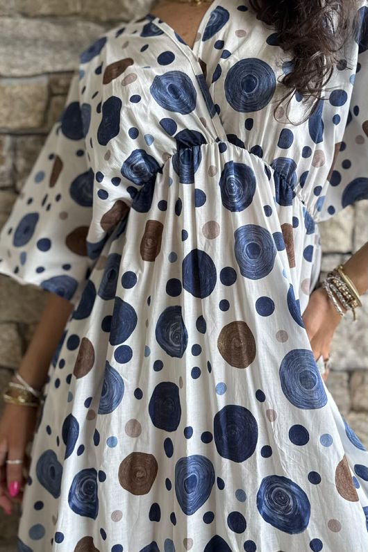 Calista Tie Back Dress Blues