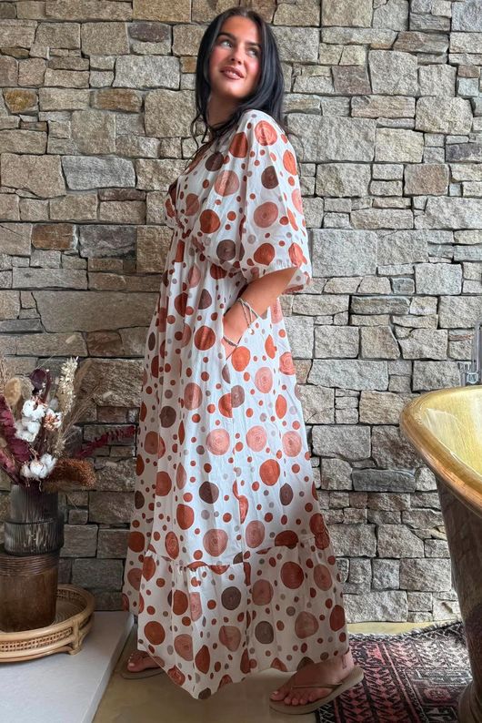 Calista Tie Back Dress Naturals  