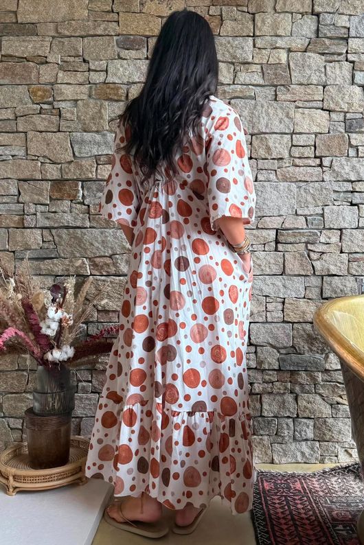 Calista Tie Back Dress Naturals  
