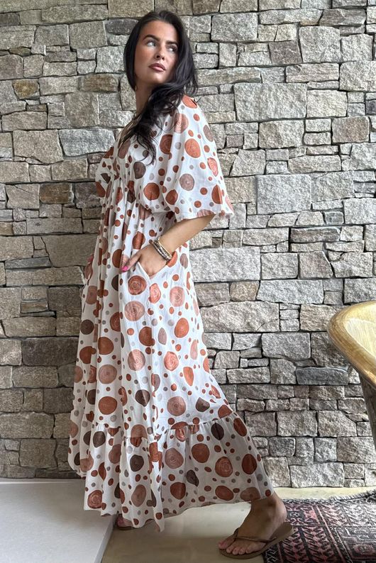 Calista Tie Back Dress Naturals  