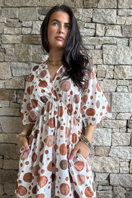 Calista Tie Back Dress Naturals  