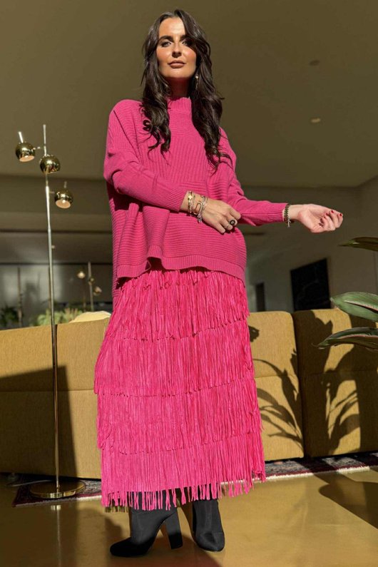 Cha Cha Tube Skirt Hot Pink