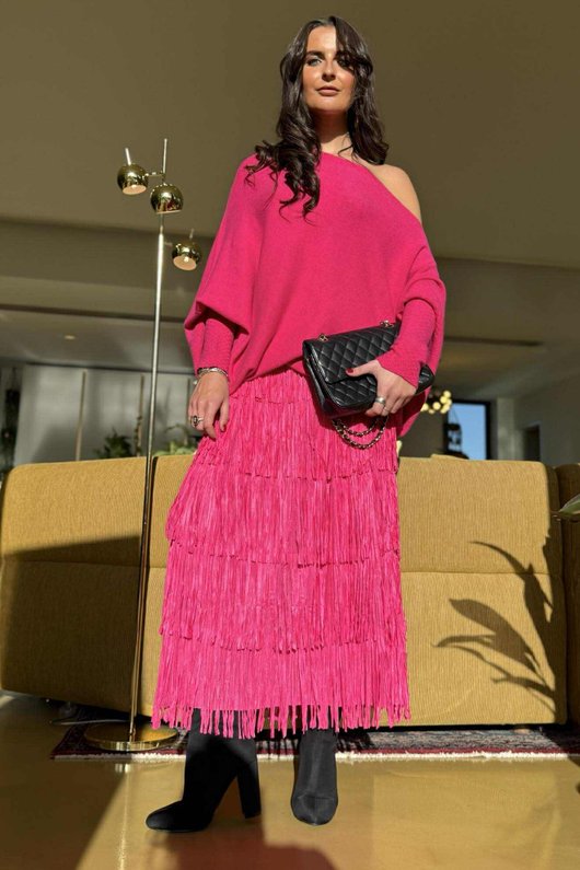 Cha Cha Tube Skirt Hot Pink