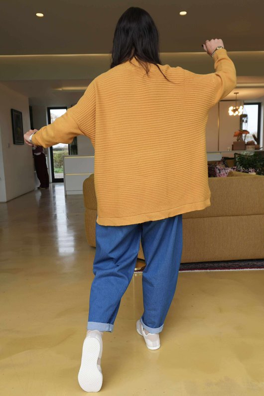 Charli Turtle Ribby Knit Top Dijon /10=