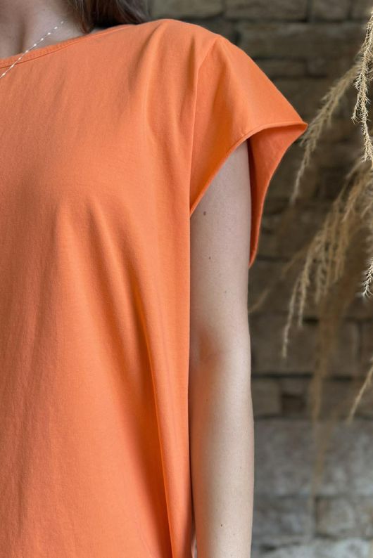 Classic Cotton Cap Sleeve Tee Aperol